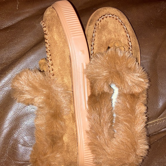 Plain Flat Round Toe Camel Boots Brown
